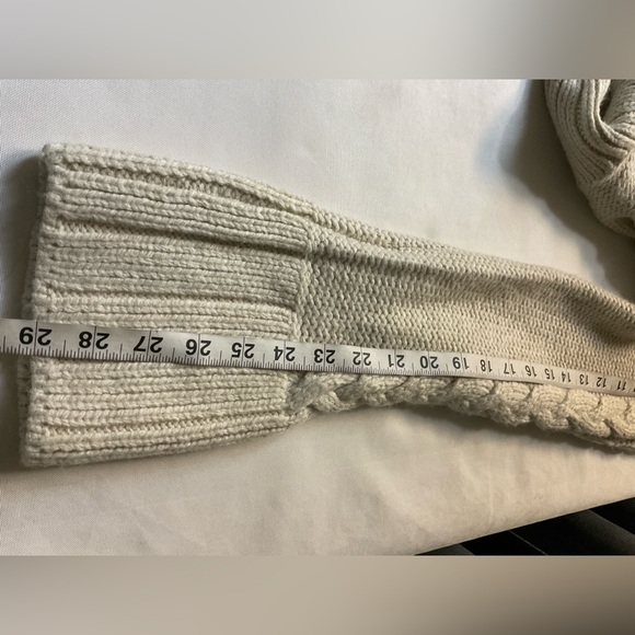 St. John's Bay Women's Beige Cable Knit Turtleneck Sweater - Picture 7 of 9